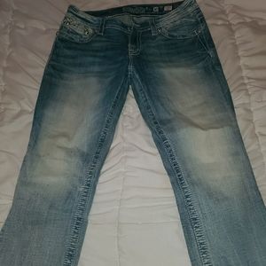 Miss Me Light Wash Capri